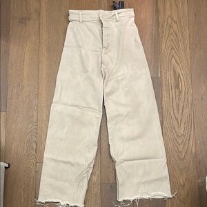 Zara Cream Wide Leg Pants